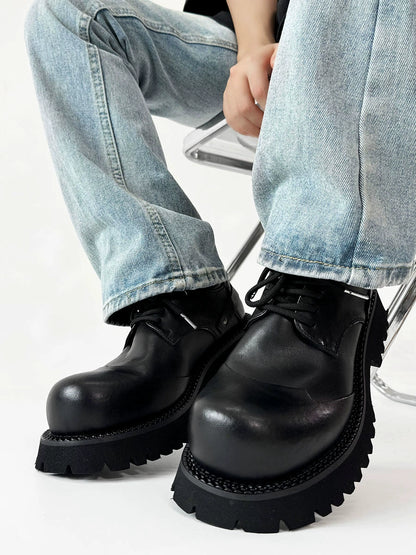 Thick Sole Uplift Leather Shoes WN19131