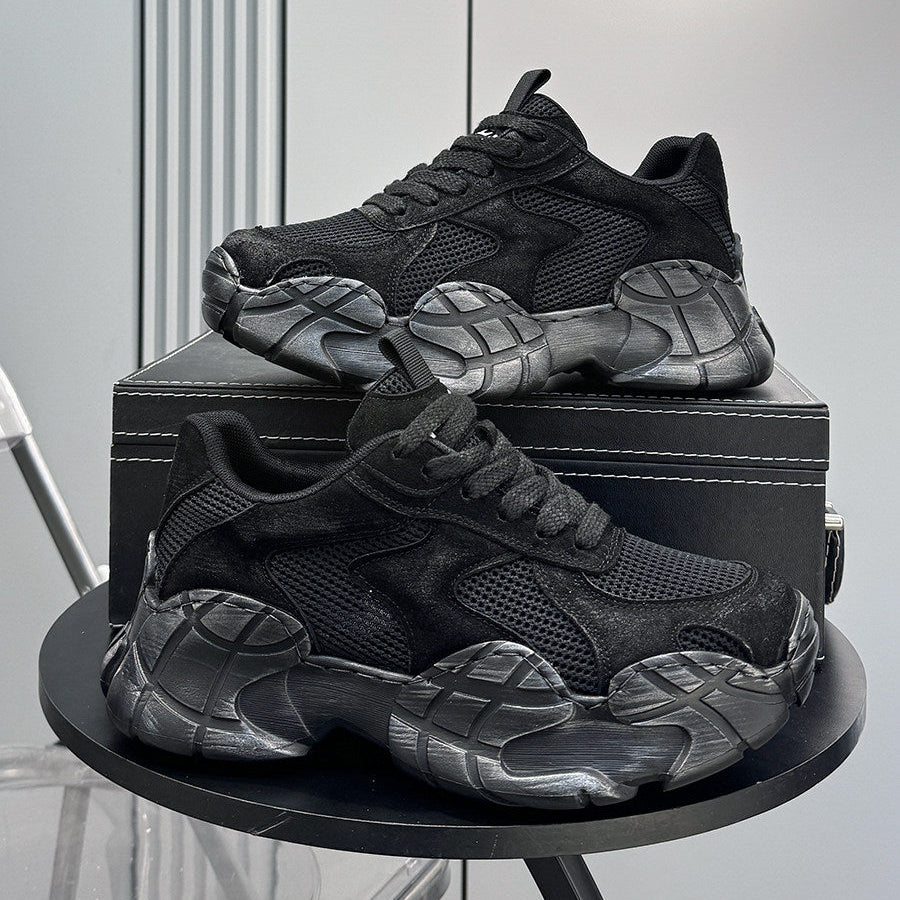 Platform Chunky Mesh Lace-Up Sneakers WN24829