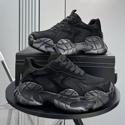 Platform Chunky Mesh Lace-Up Sneakers WN24829