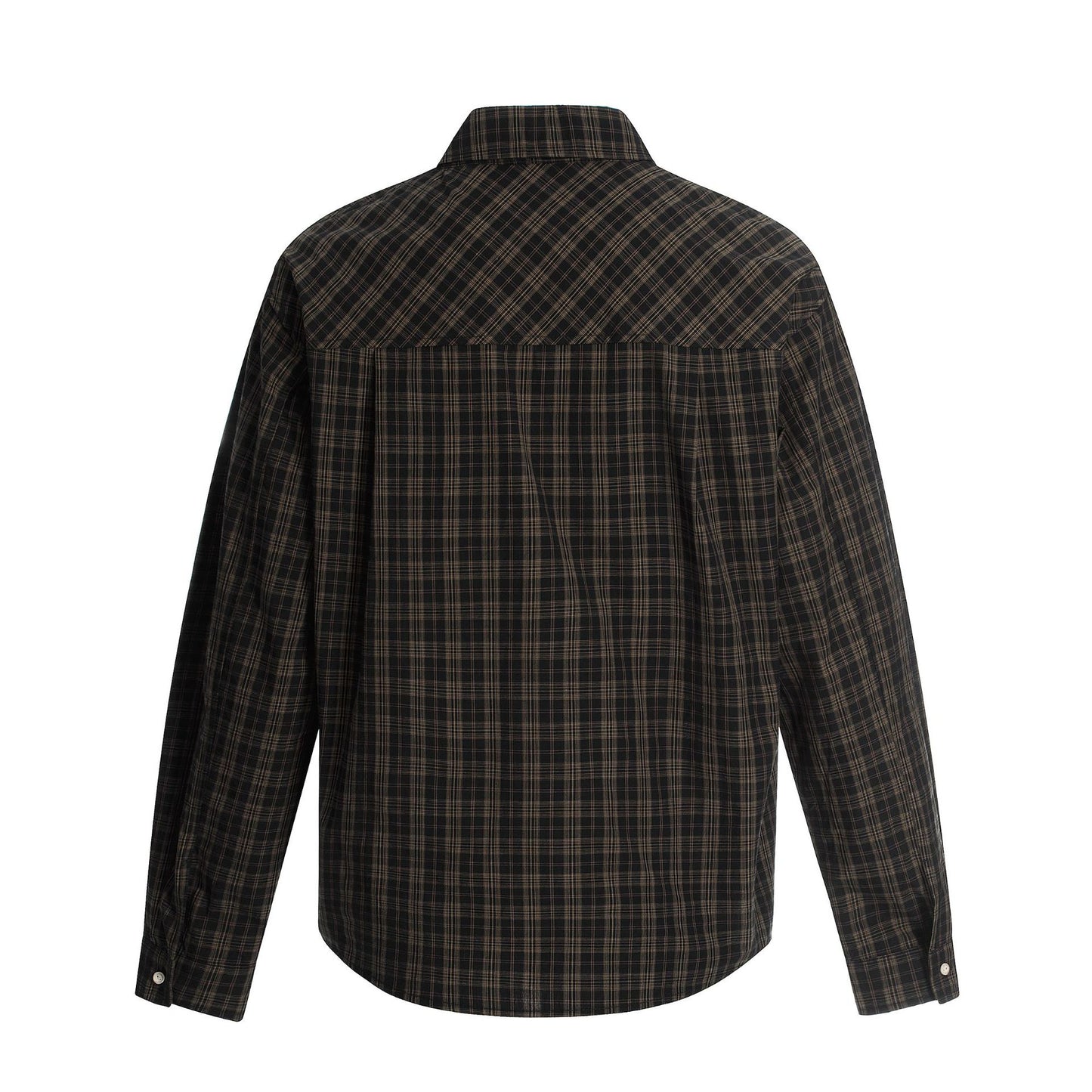 Plaid Letter Print Long Sleeve Shirt WN25410