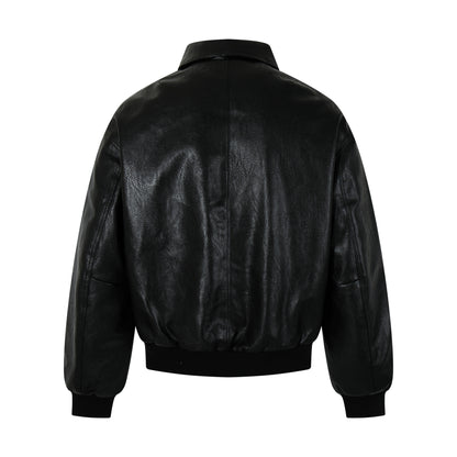Textured PU Leather Jacket WN21902