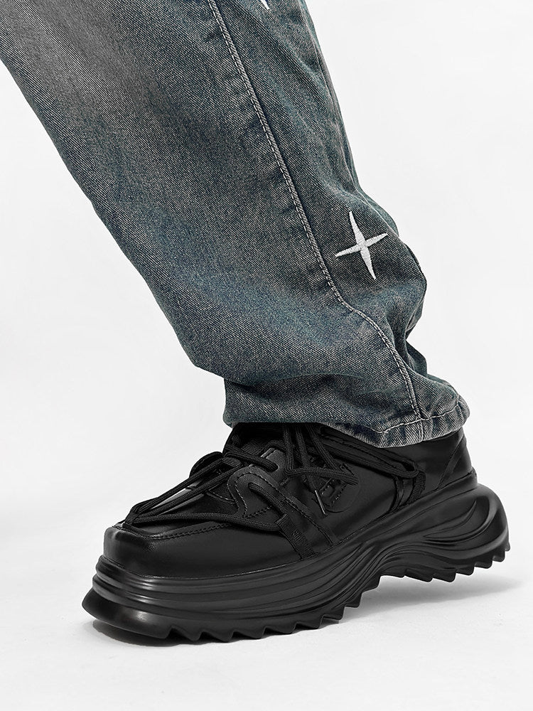 Panel Design Chunky Sole Sneakers WN24566