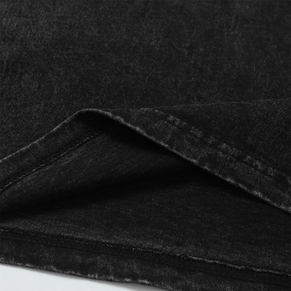 Washed Graffiti Design Oversize Short Sleeve T-Shirt WN15066