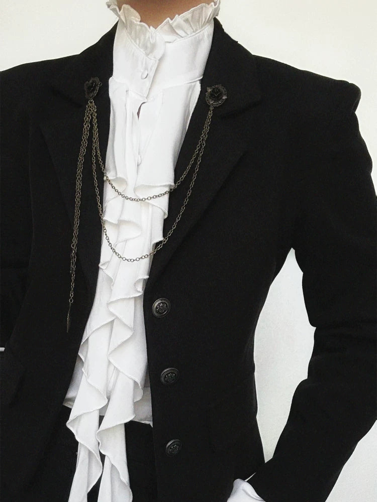 Rose Chain Double Brooch WN23135