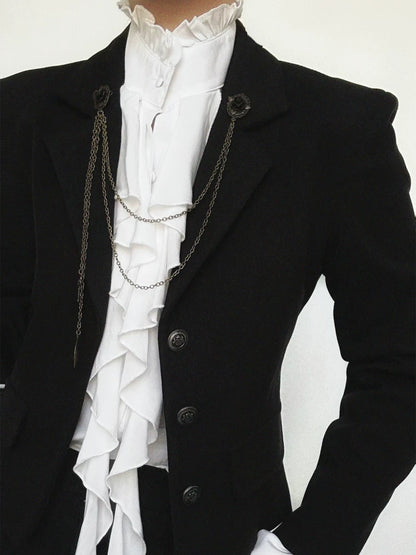 Rose Chain Double Brooch WN23135