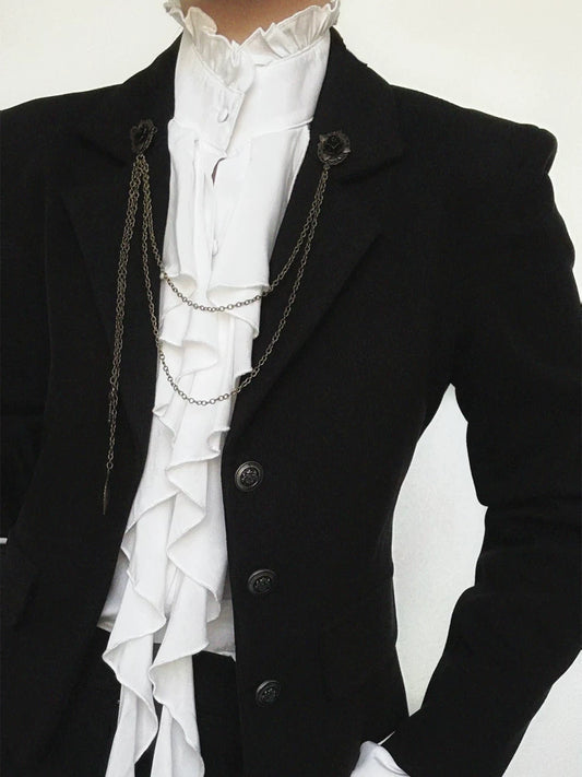 Rose Chain Double Brooch WN23135