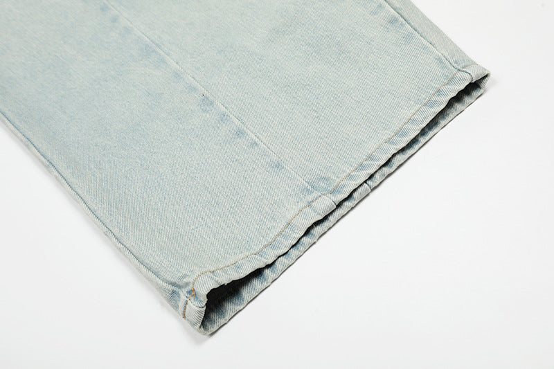 Curved Wide Leg High-Rise Denim Jeans WN18532