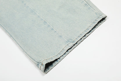 Curved Wide Leg High-Rise Denim Jeans WN18532