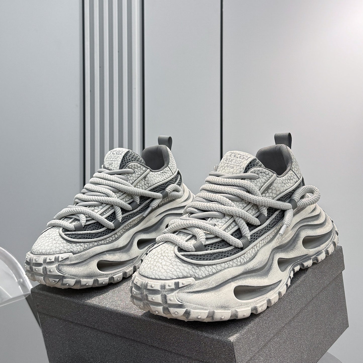 Breathable Platform Height-Increasing Dad Sneakers WN24776