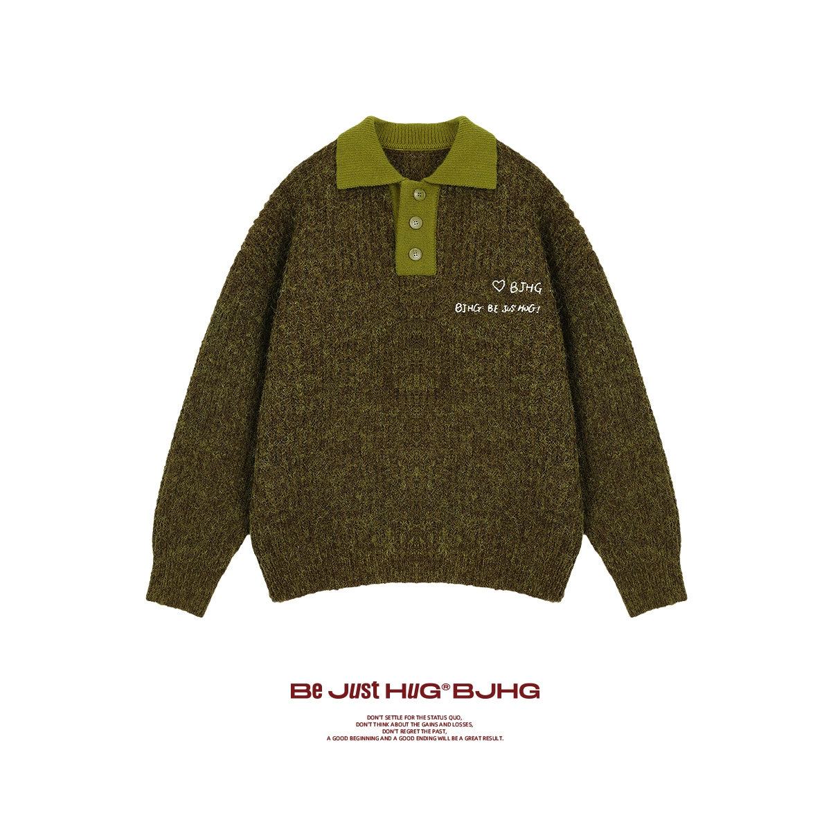 Oversize Polo Knit Sweater WN9817