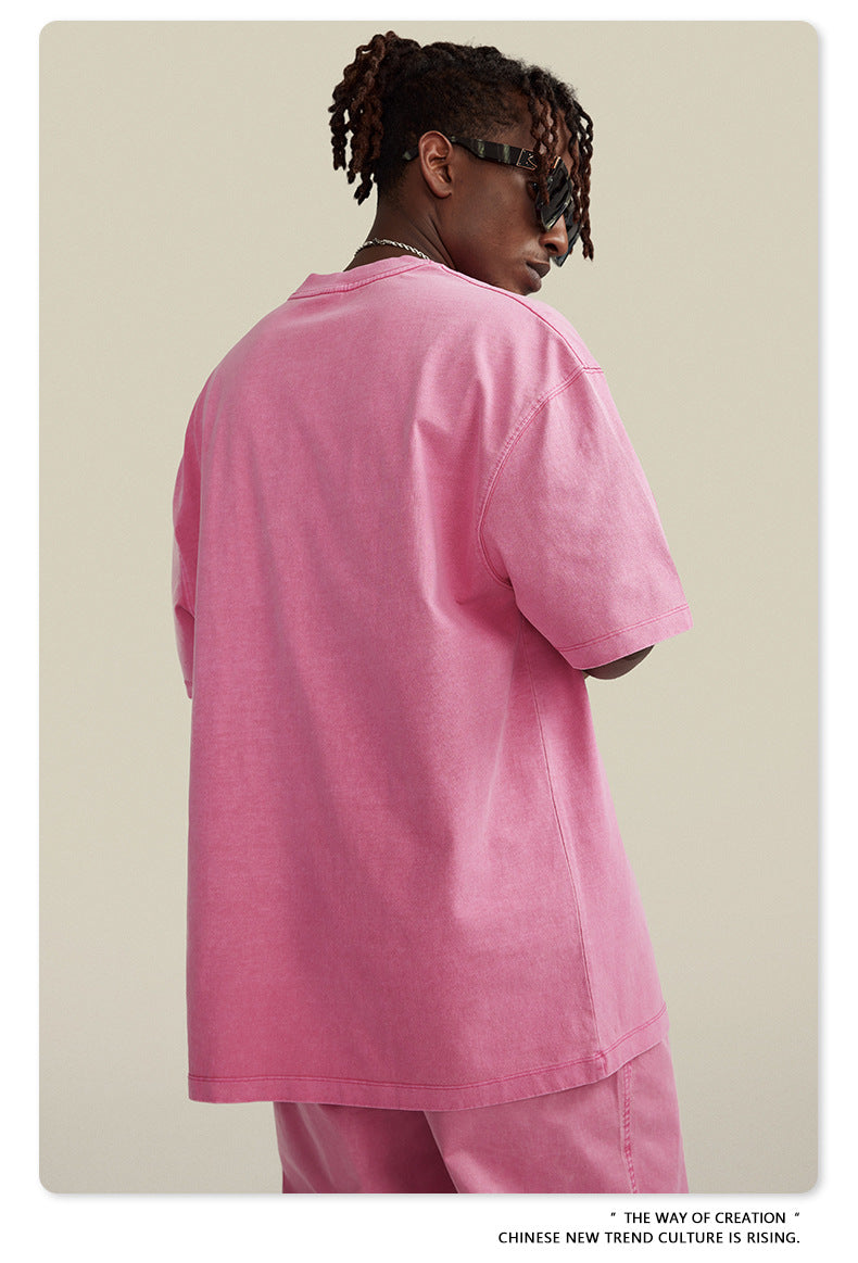 Washed Oversize Short-sleeve T-shirt WN6457