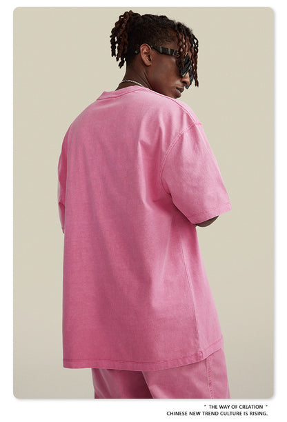 Washed Oversize Short-sleeve T-shirt WN6457