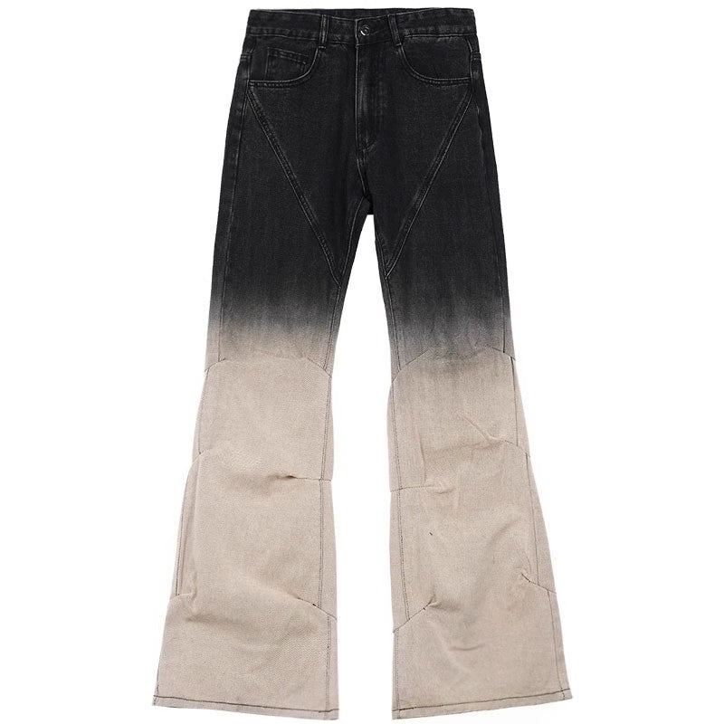 Wrinkles Micro Flare Denim Jeans WN6926