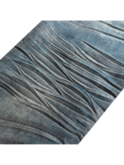 3D Whisker Washed Coating Straight Denim Jeans WN27083