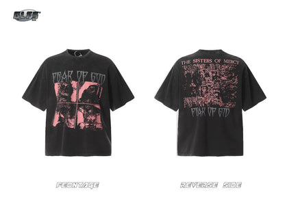Gothic Art Graphic Short Sleeve T-Shirt WN26467