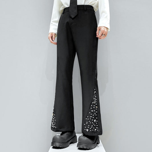 Beaded Design Flare Trousers WN23929
