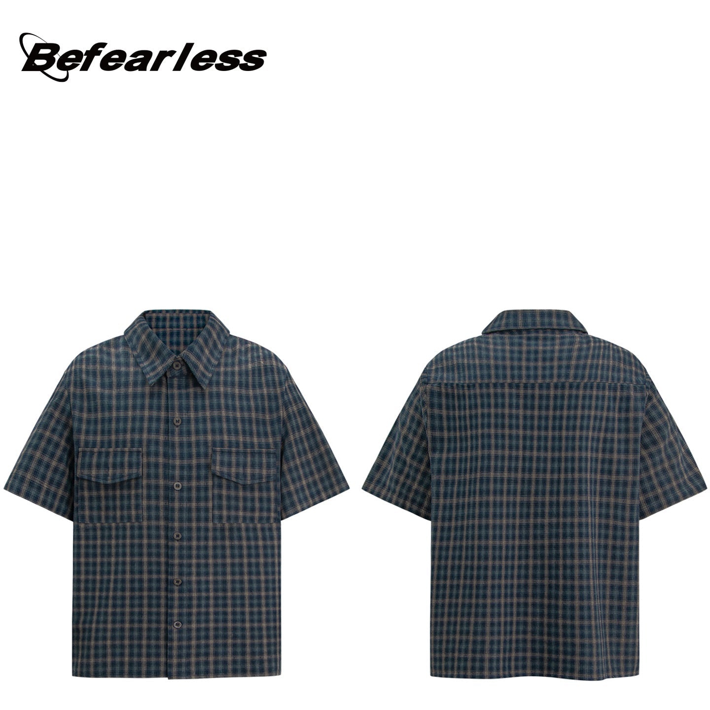 Plaid Pocket Boxy Fit Short Sleeve Shirt WN26242