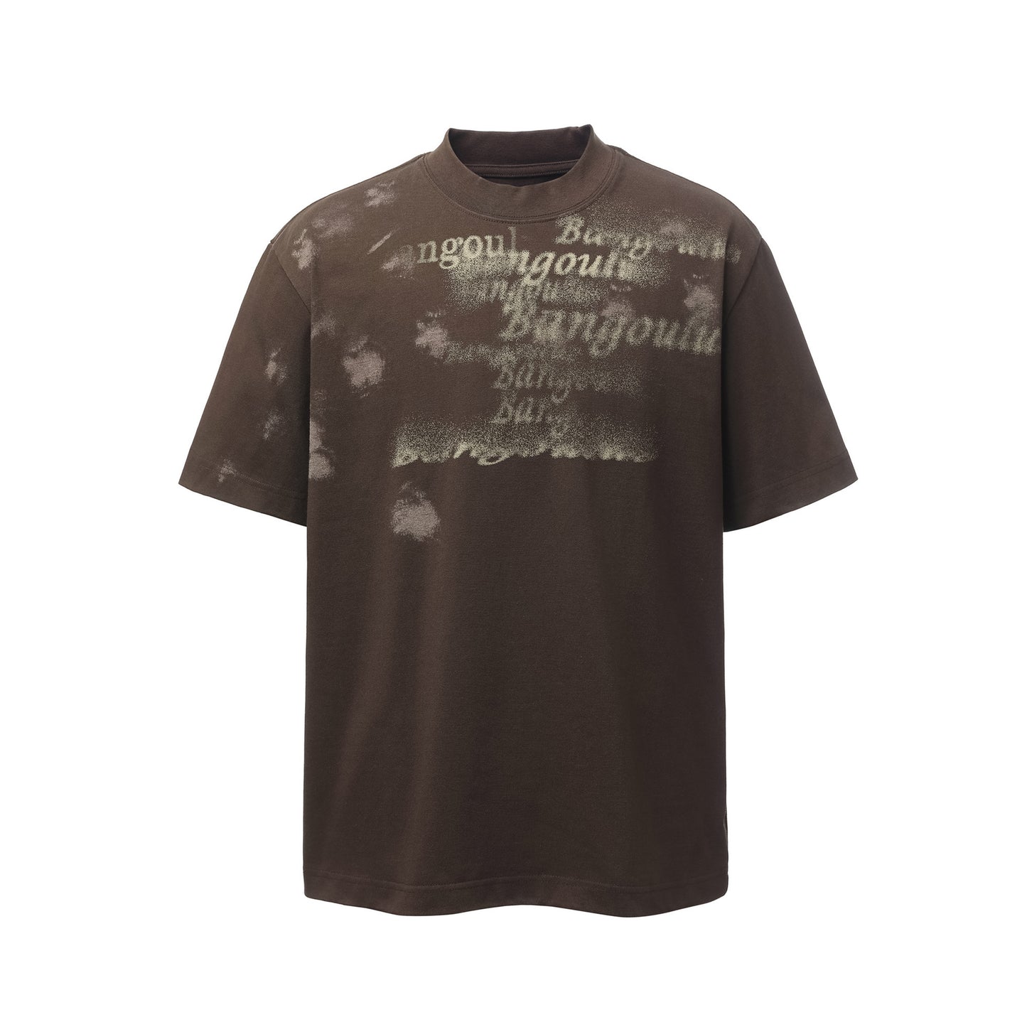Bleach Washed Logo Print Short Sleeve T-Shirt WN25555