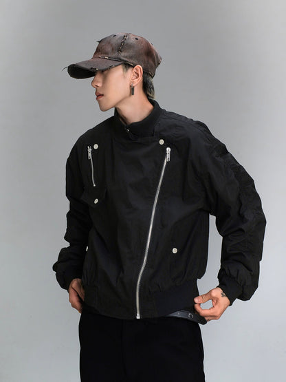 Double Zipper Flight Jacket WN8430