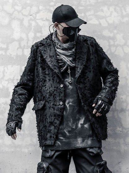 Texture Damage Tailored Jacket WN22410