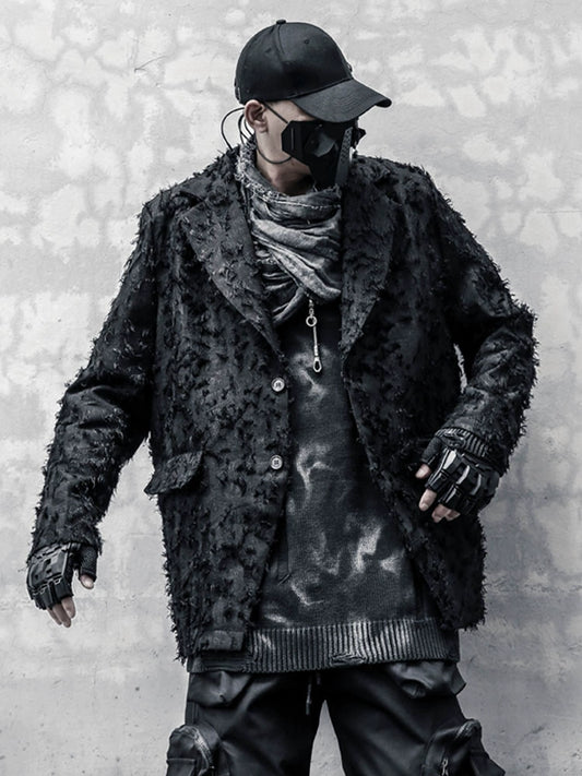 Texture Damage Tailored Jacket WN22410