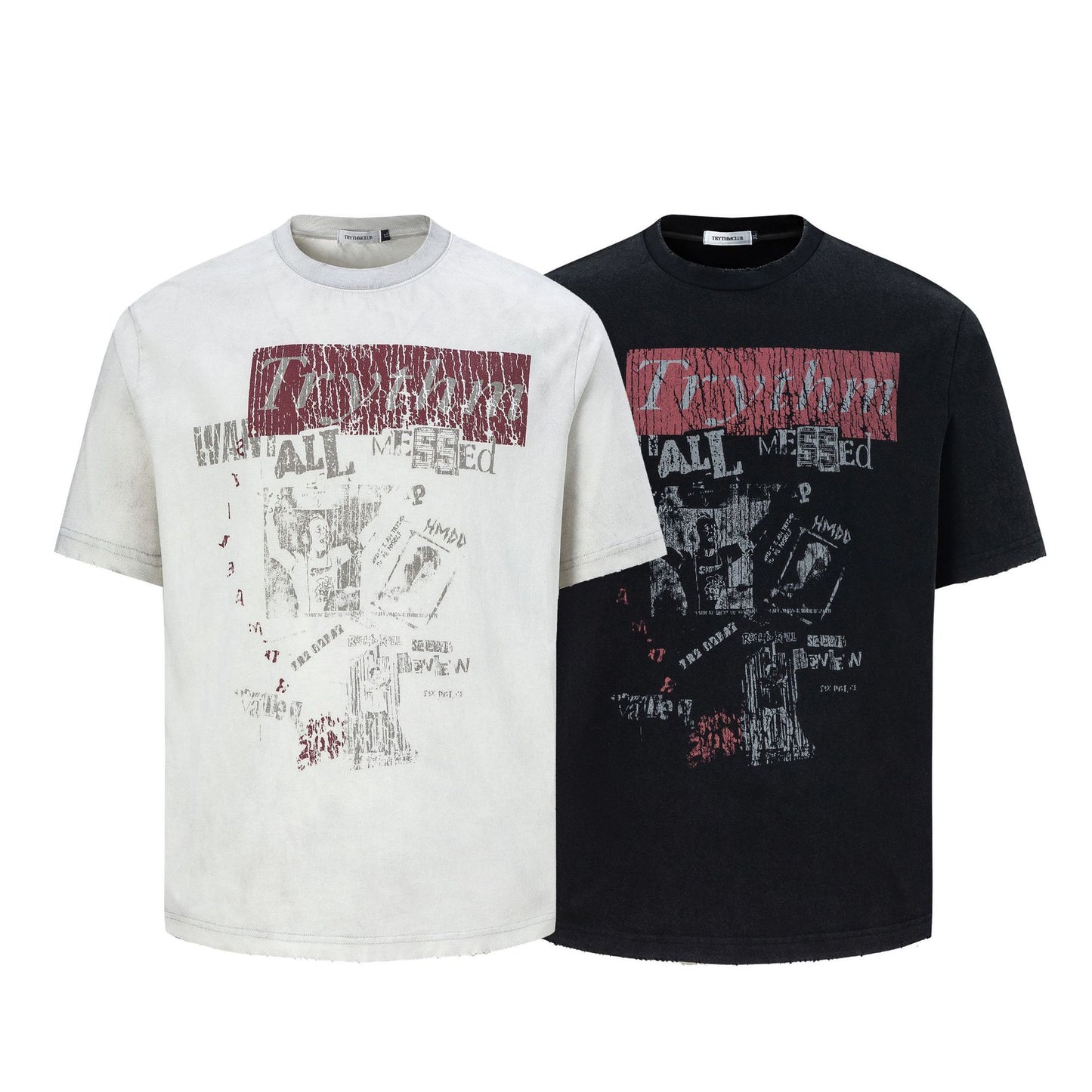 Abstract Graphic Design Short Sleeve T-Shirt WN26040