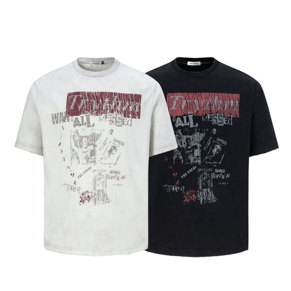 Abstract Graphic Design Short Sleeve T-Shirt WN26040