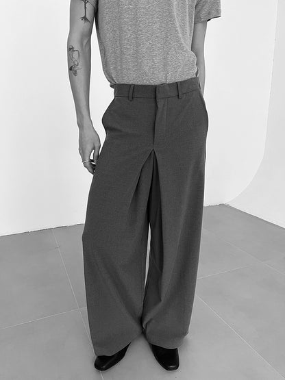 Plain Color Wide Leg Straight Trousers WN21460