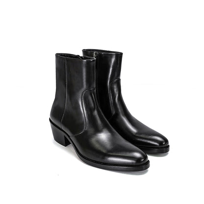 Full-Grain Leather Western Chelsea Boots WN20792