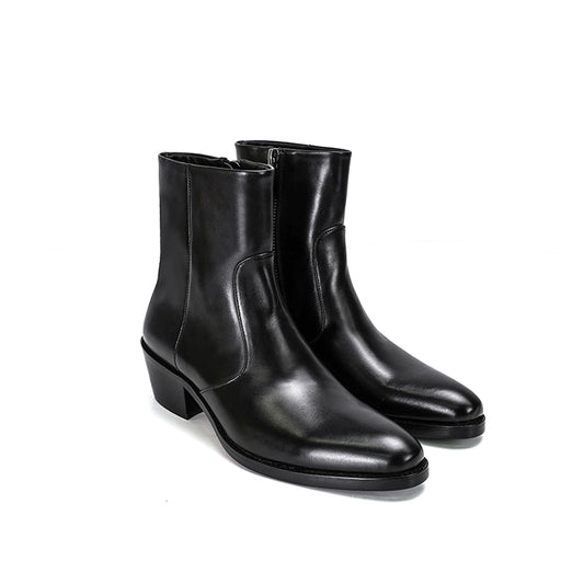 Full-Grain Leather Western Chelsea Boots WN20792