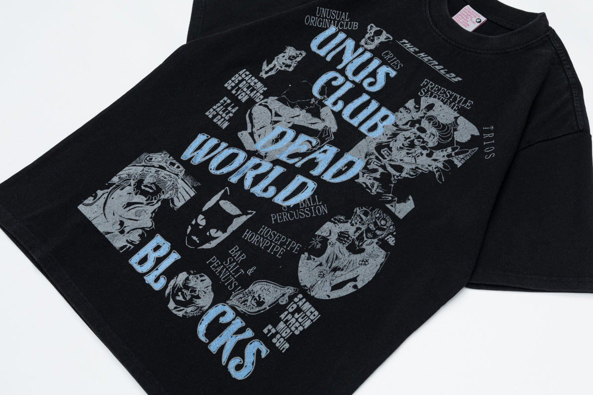 Comic Letter Graphic Short Sleeve T-Shirt WN25845