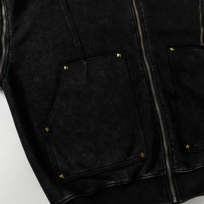 Washed Zipper Hoodie WN12941