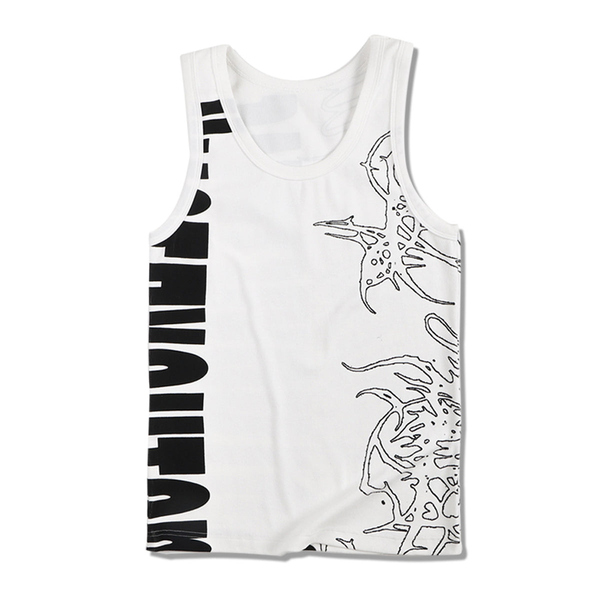 Graffiti High Stretch Slim Fit Ribbed Tank Top WN26688