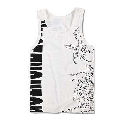 Graffiti High Stretch Slim Fit Ribbed Tank Top WN26688