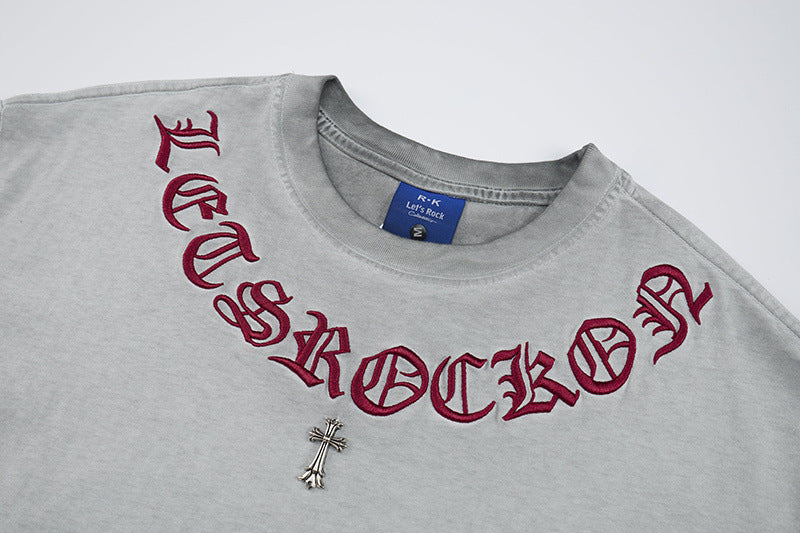 Washed Cross Logo Short Sleeve T-Shirt WN25796