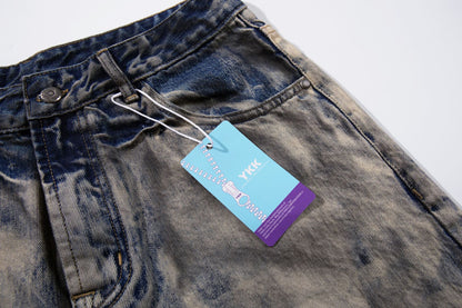 Washed Design Wide Leg Denim Jeans WN23047