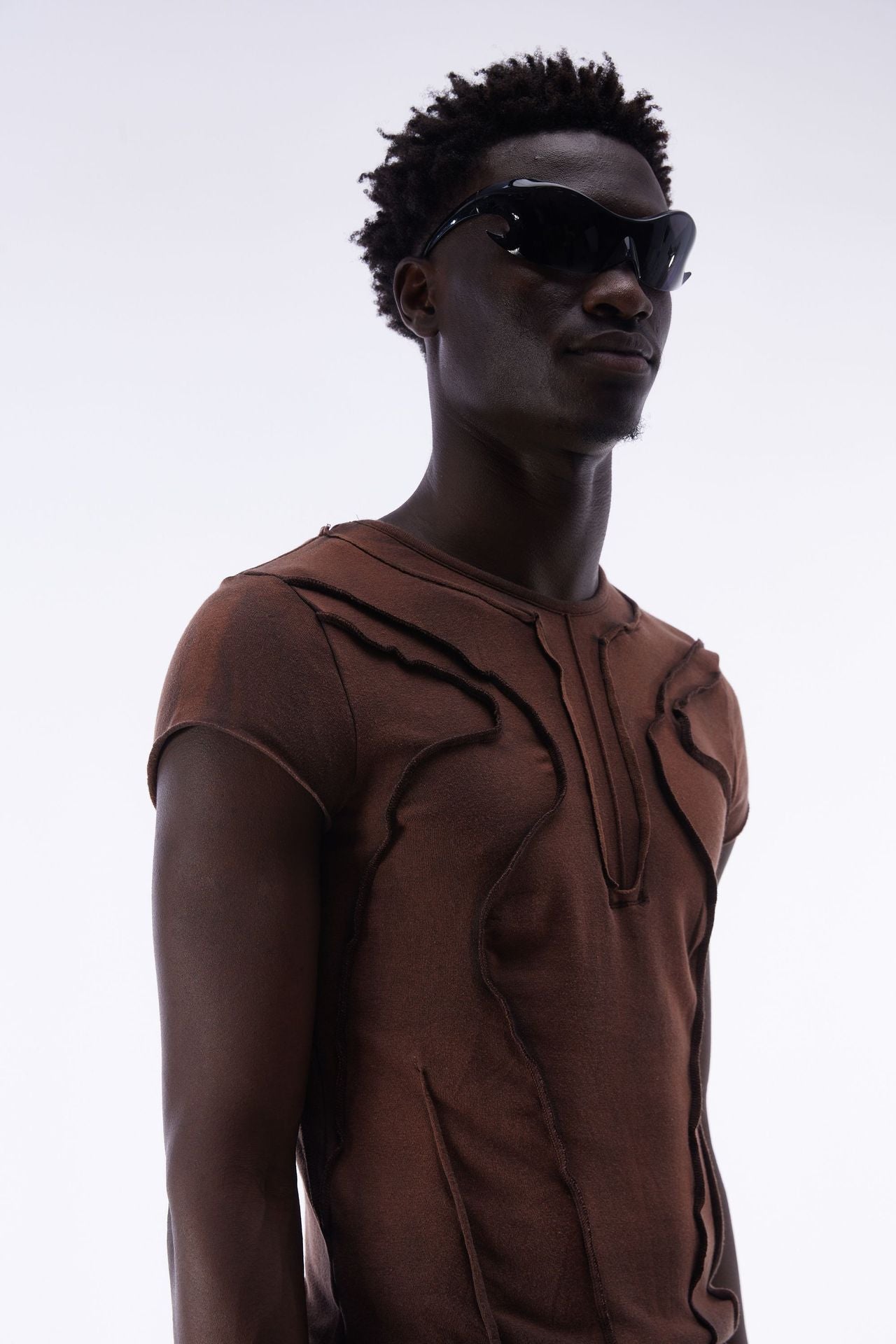 Washed Deconstruction Layered Short Sleeve T-Shirt WN25810
