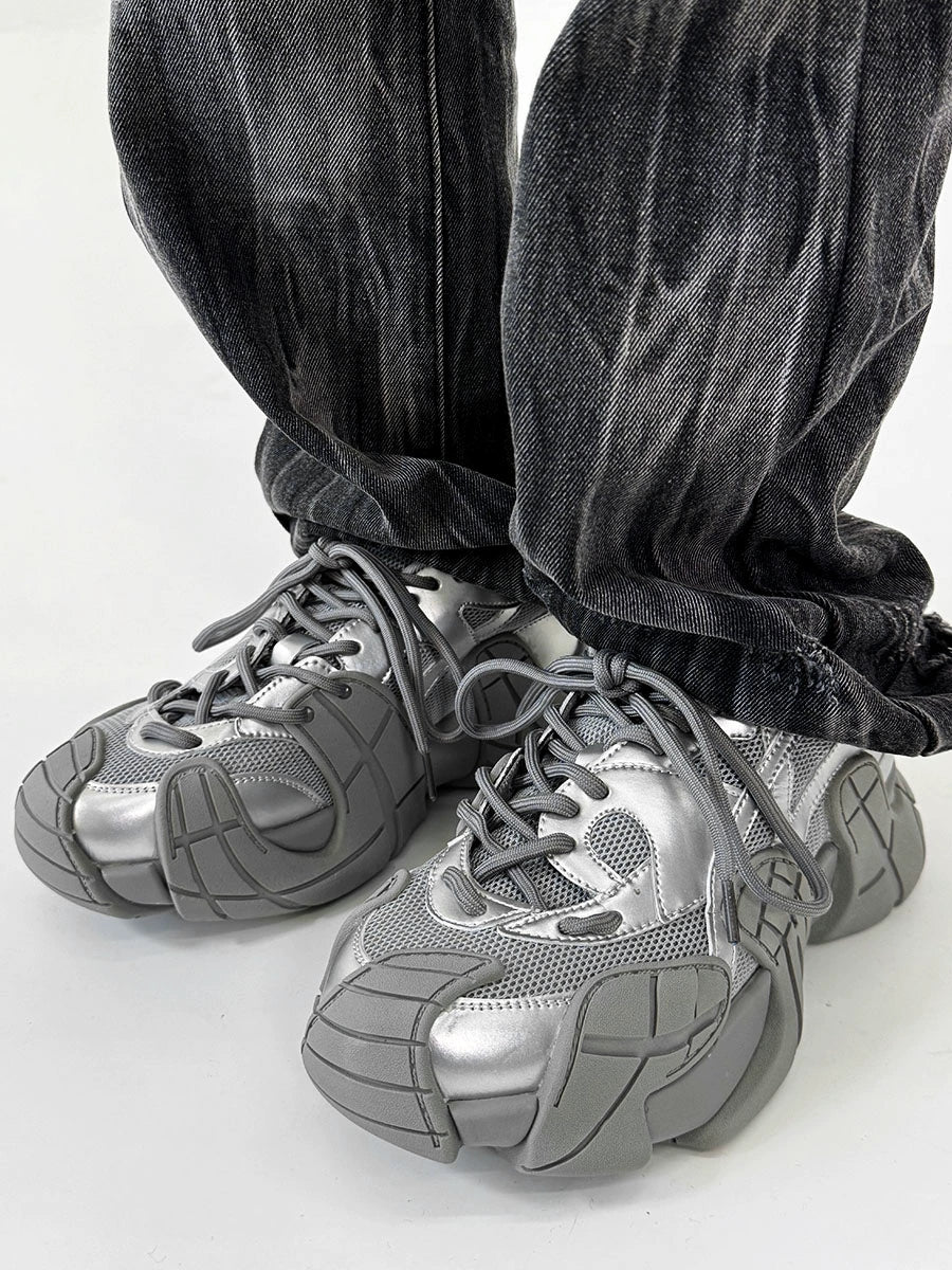 Chunky Sole Mesh Design Large Toe Shoes WN19184