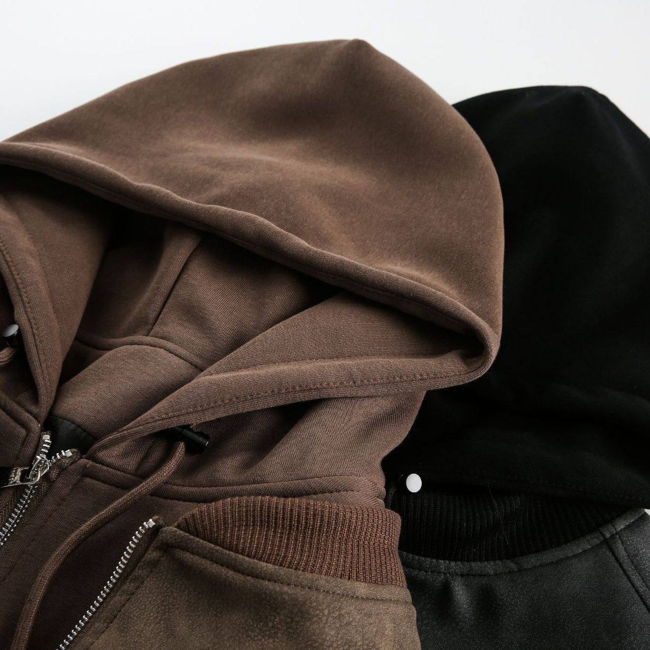 Heavy-Duty Simple Zipper Hooded Jacket WN13001