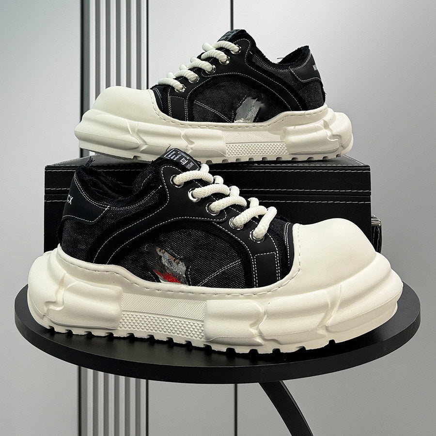 Panel Platform Chunky Sole Sneakers WN24632