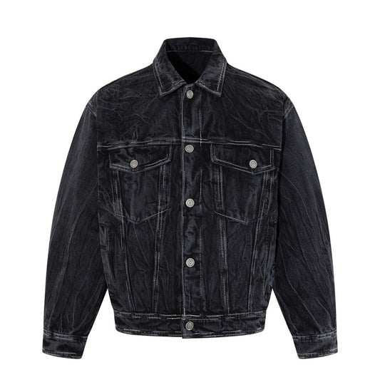 Washed Pocket Detail Denim Jacket WN27964