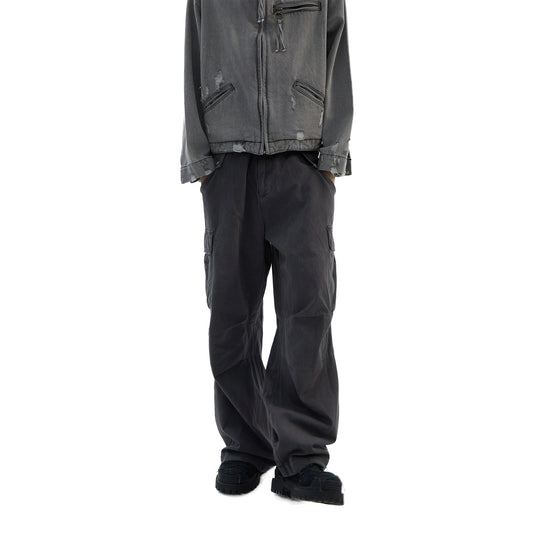 Wide-Leg Straight Cargo Pants WN7506