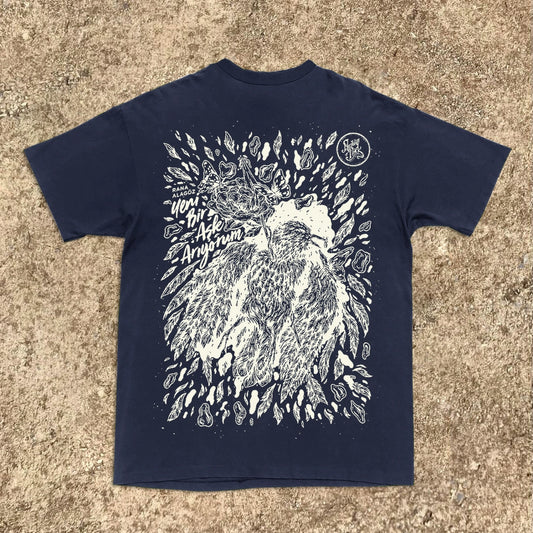 Breathable Graphic Print Oversize Short Sleeve T-Shirt WN16668