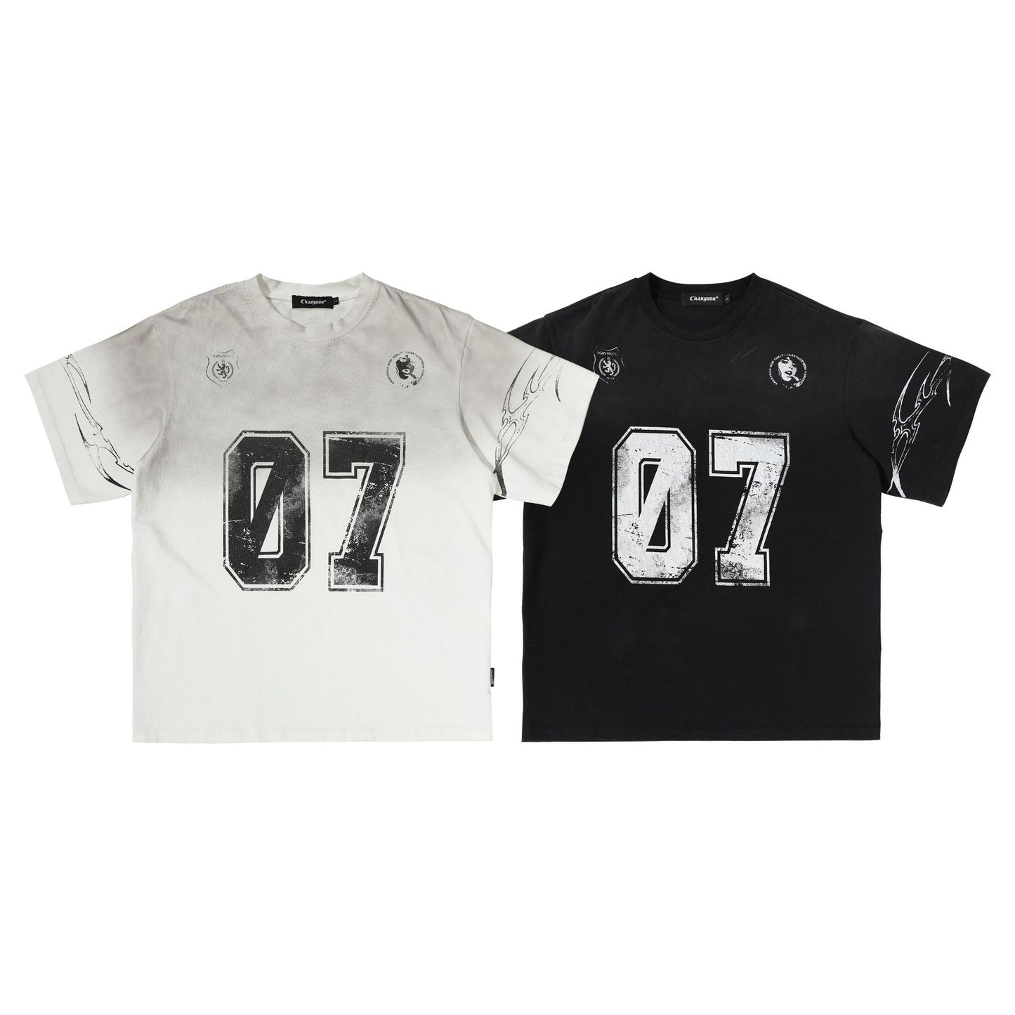 Washed Number Print Short Sleeve T-Shirt WN25385