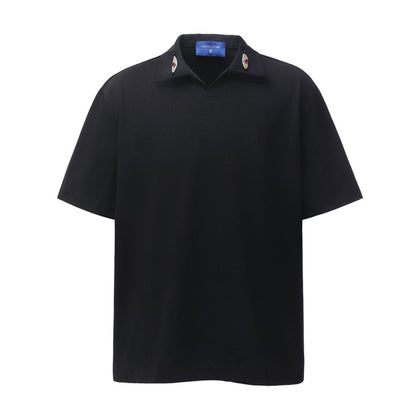Gradient Sequin Embroidered Polo Shirt WN26802