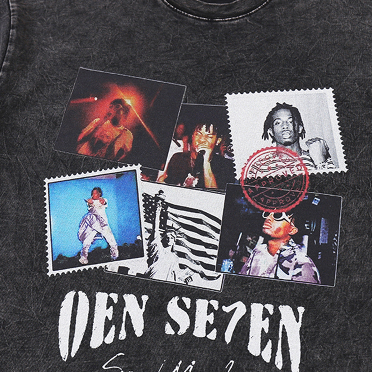 Portrait Design Washed Oversize Short Sleeve T-Shirt WN18591