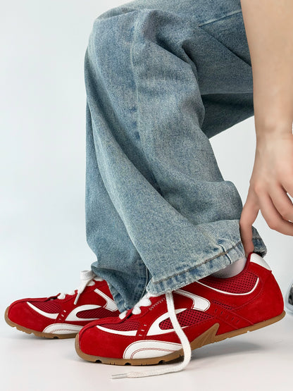 Thin Sole Lightweight Mesh Design Sneakers WN19167