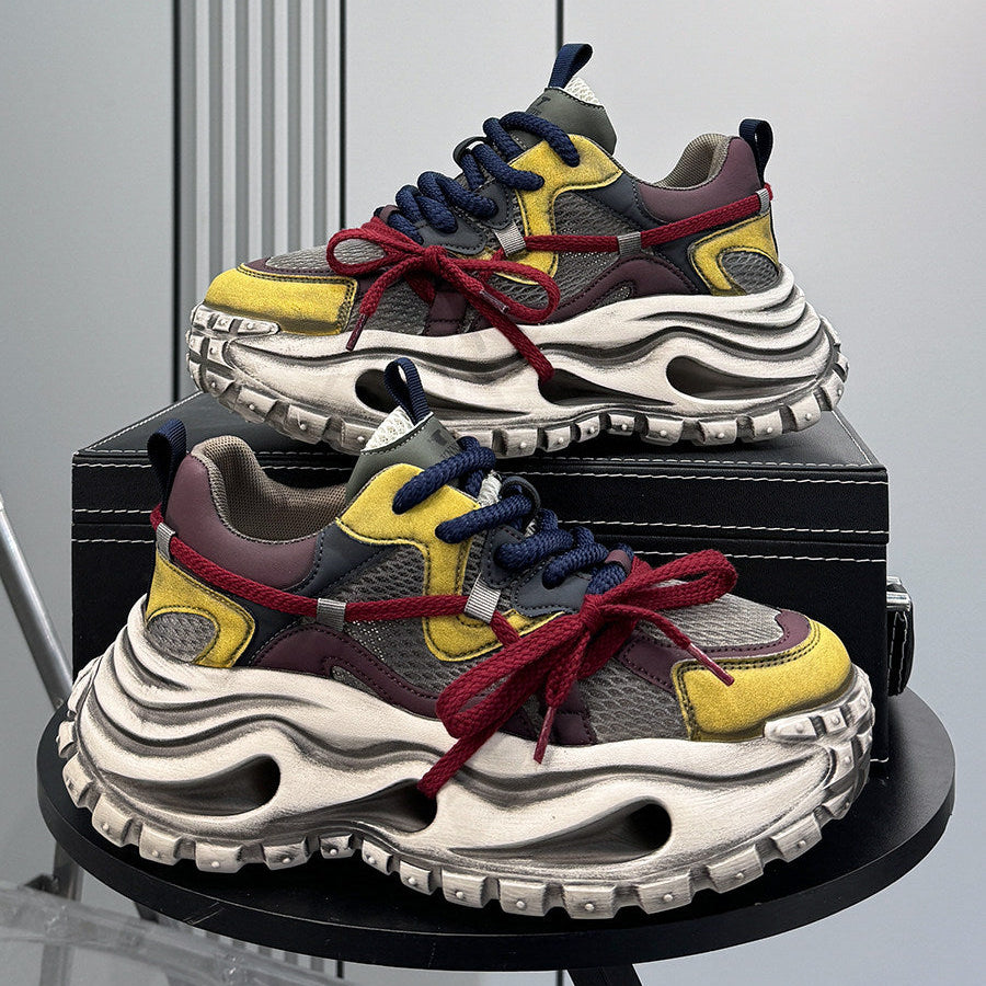 Mesh Panel Air Sole Chunky Sole Sneakers WN24716