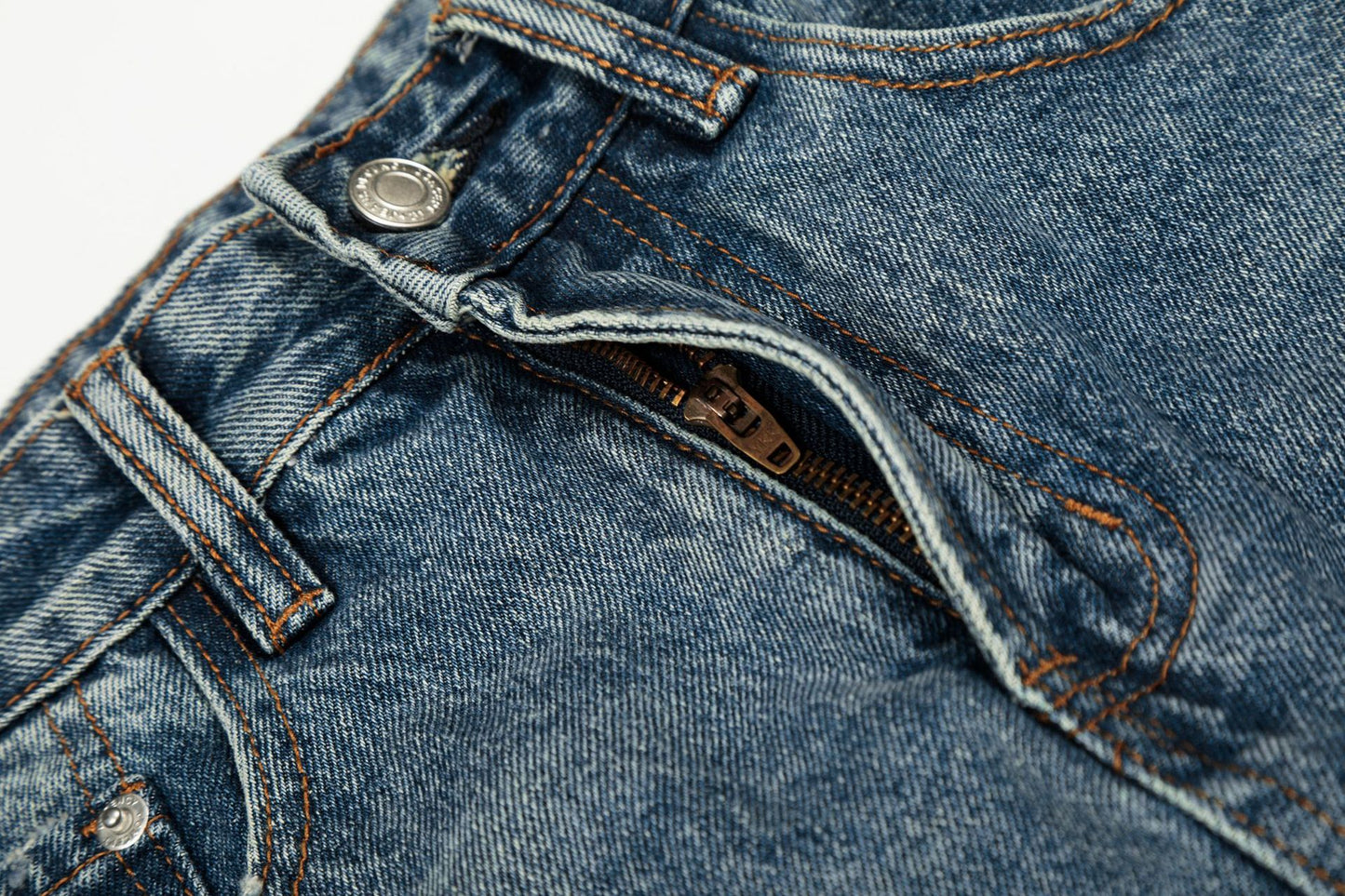 Paint Splatter Curved Denim Jeans WN26128