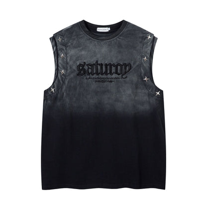 Gradient Star Studs Tank Top WN25541